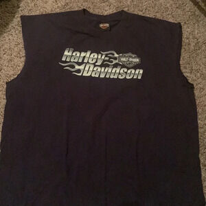 Men’s 2XL Harley Davidson navy sleeveless tshirt